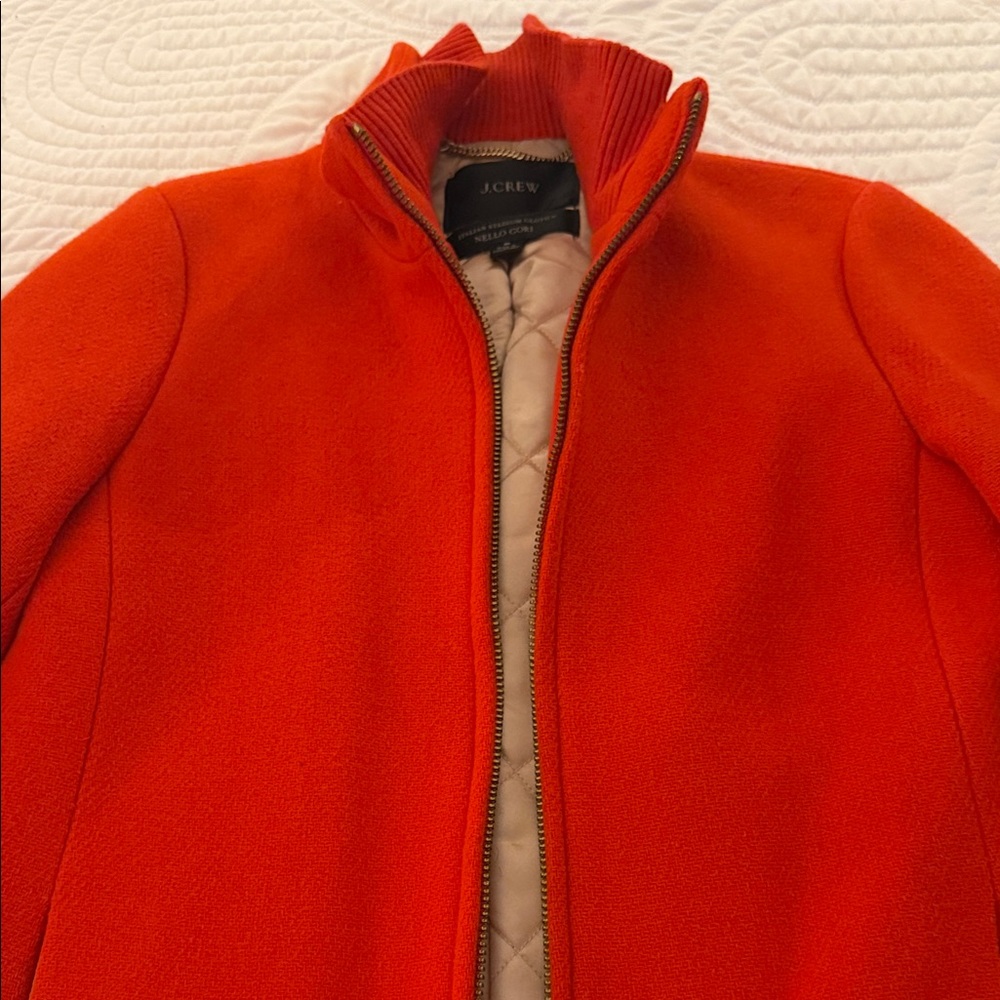 J. Crew Women's Vibrant Orange Utility Jacket
